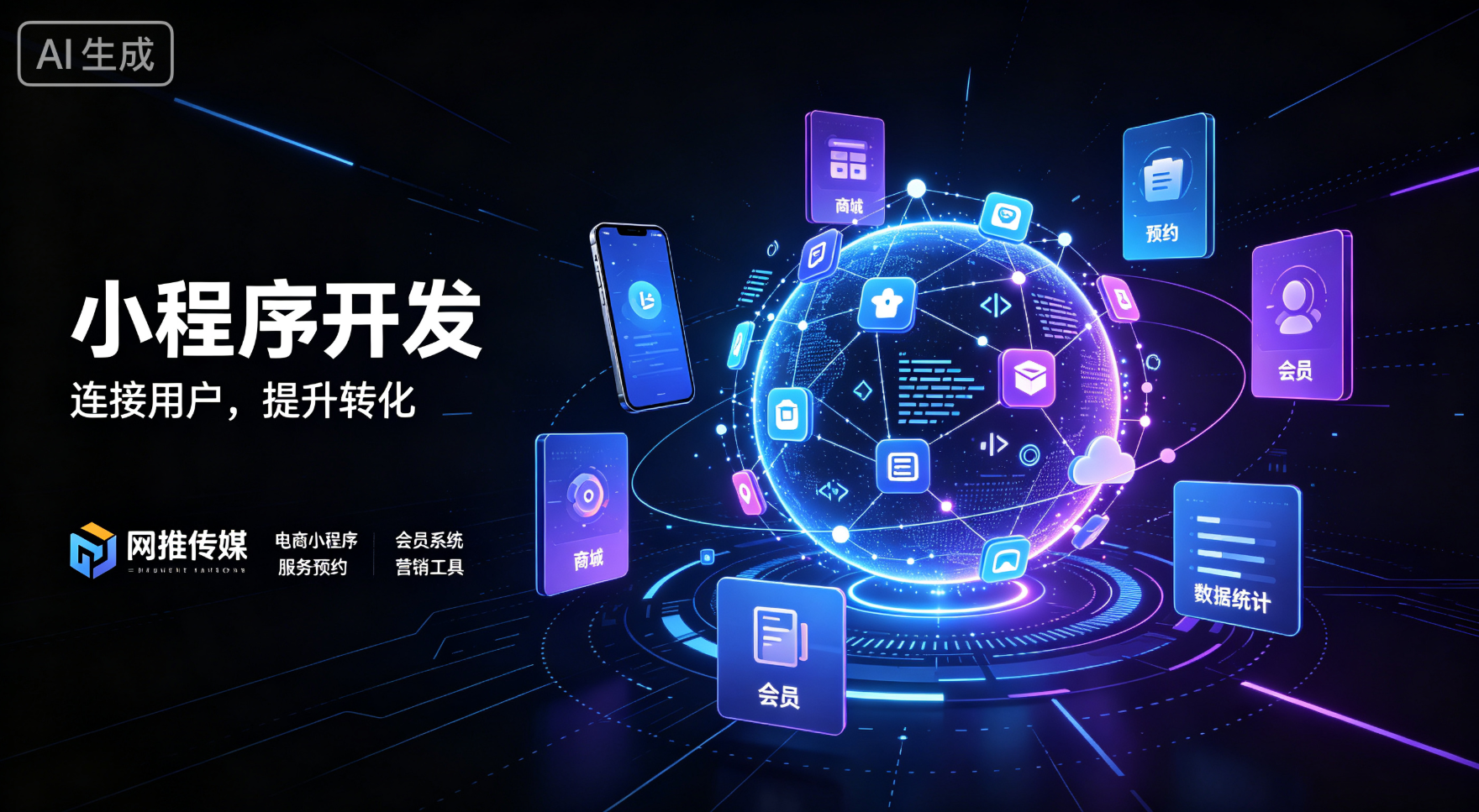 小程序开发宣传图展示移动端服务能力